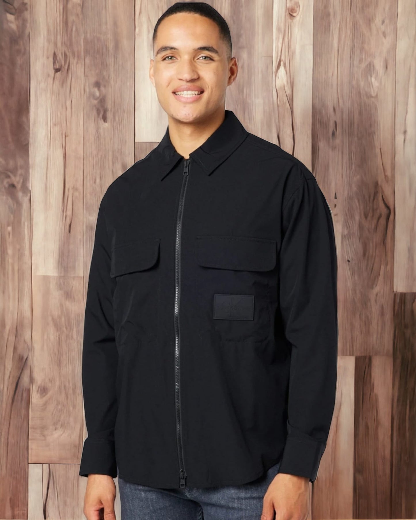 Giacca-Camicia Con Zip Integrale Oversize 3513
