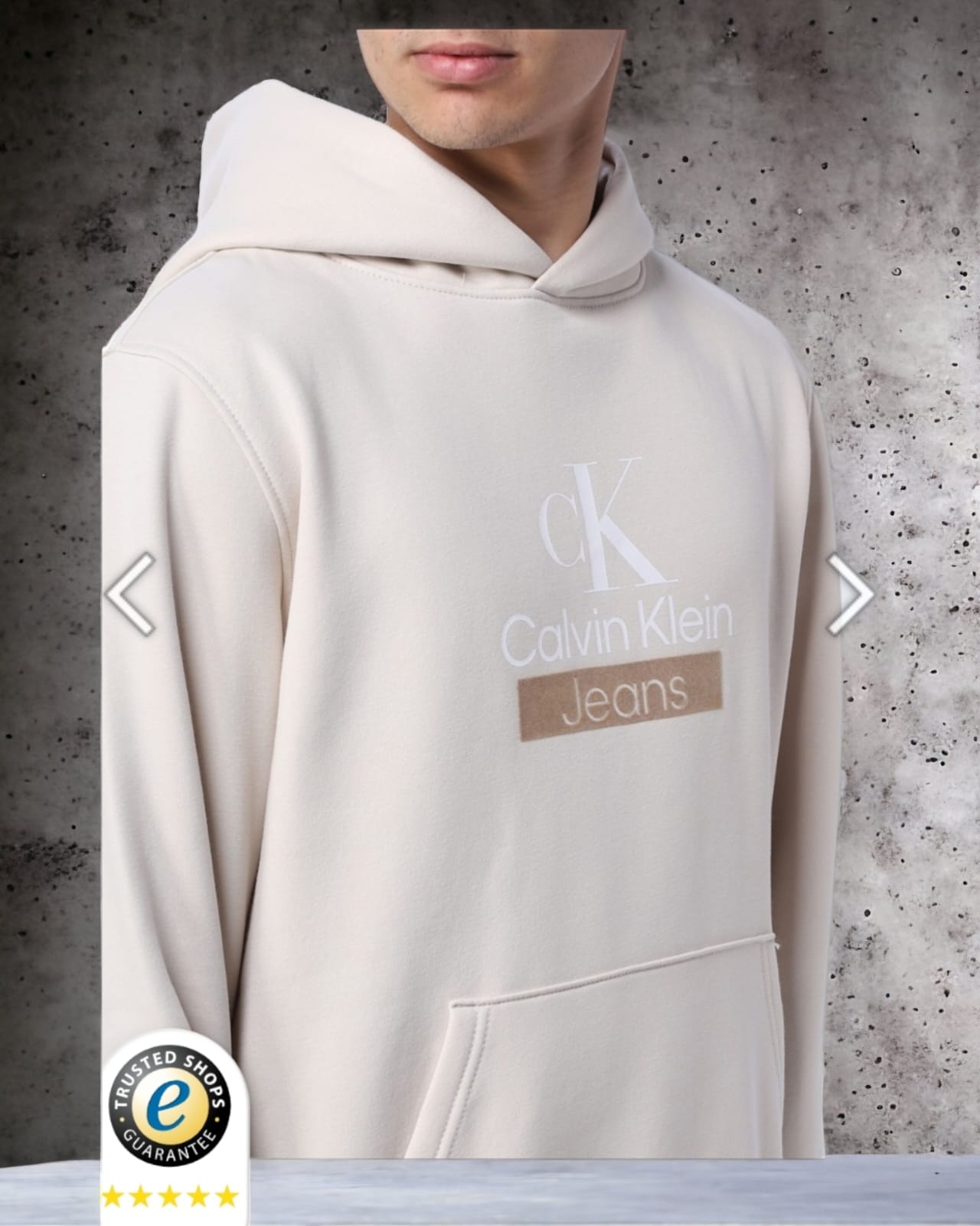 Felpa CK Con Cappuccio Con Logo In Cotone 3762
