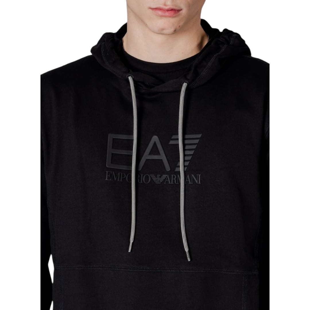 Felpa EA7 con cappuccio Visibility in cotone AF13512