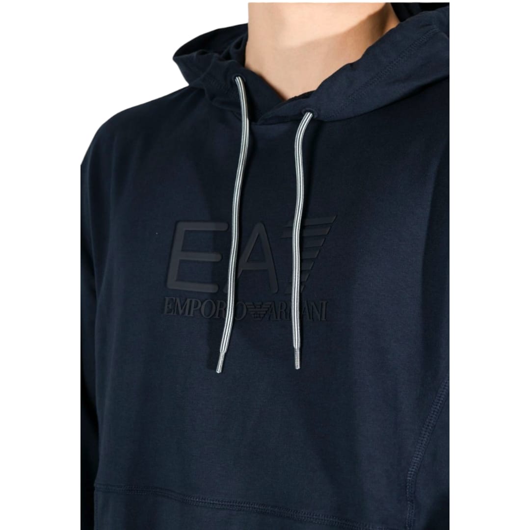 Felpa EA7 con cappuccio Visibility in cotone AF13512