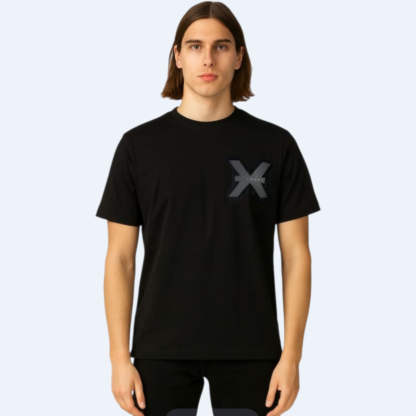 T-Shirt Richmond X con logo patch in gomma UMA25133