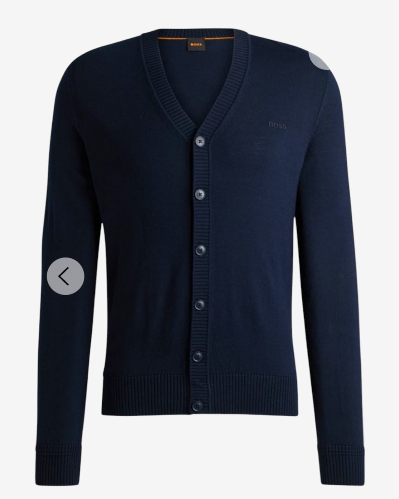 Cardigan HUGO BOSS regular fit in misto lana con logo ricamato 50523574