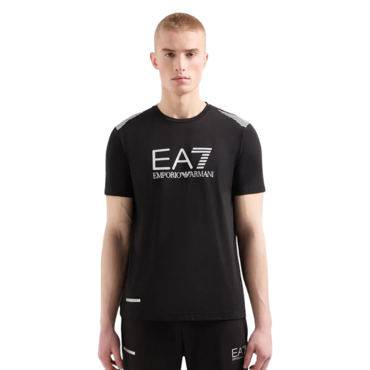 T-shirt EA7 girocollo a maniche corte 7 Lines in tessuto riciclato PT29