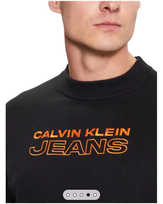 Maglioncino Calvin Klein con logo arancio 3841