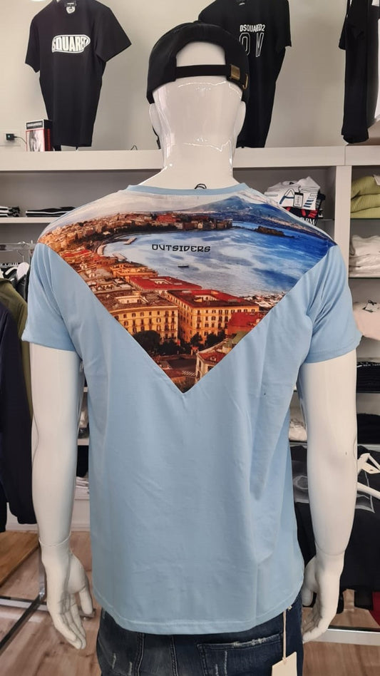 T-Shirt Outsiders NAPOLI-Giorno Celeste