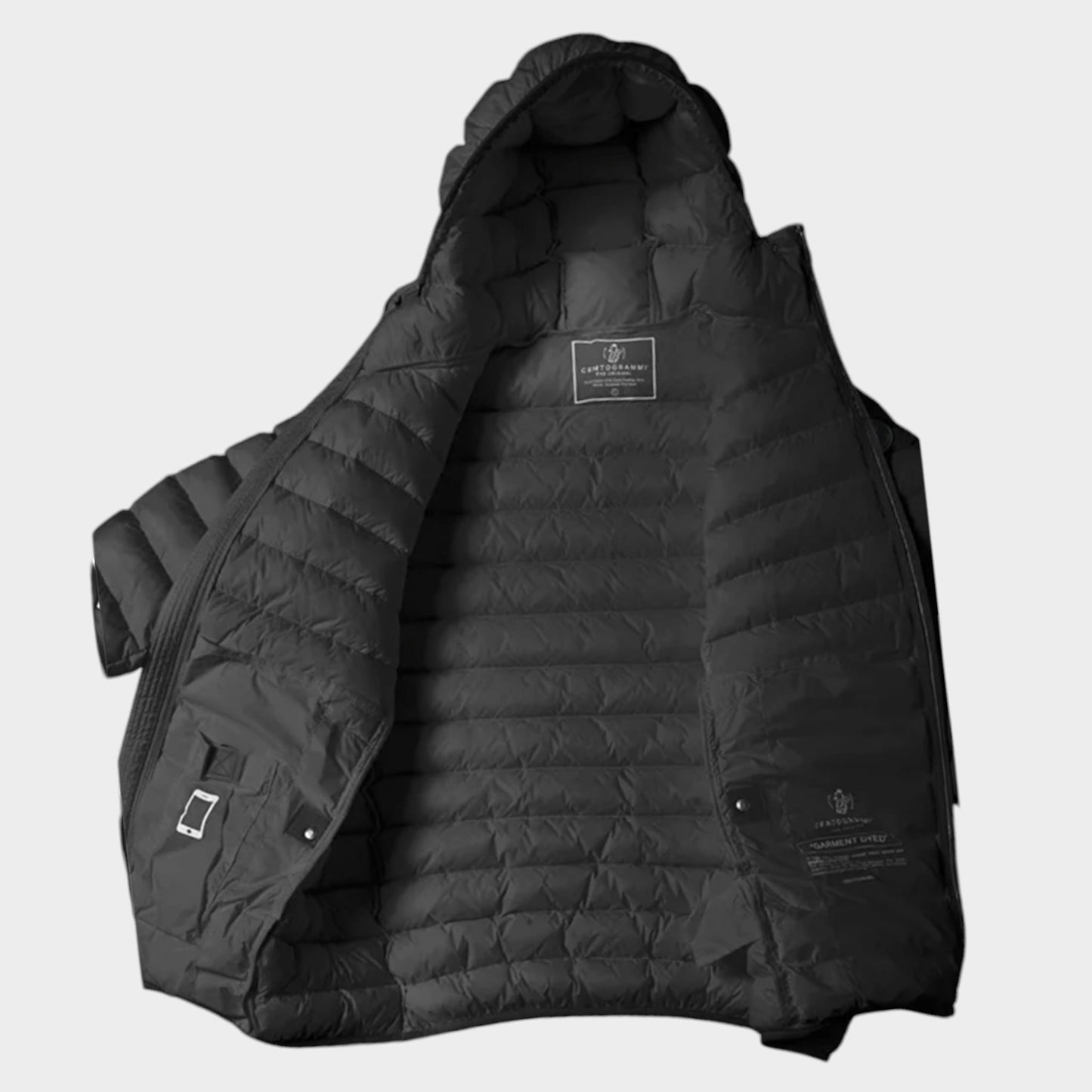 Piumino Centogrammi® Man Second Skin 87 – Matt Black