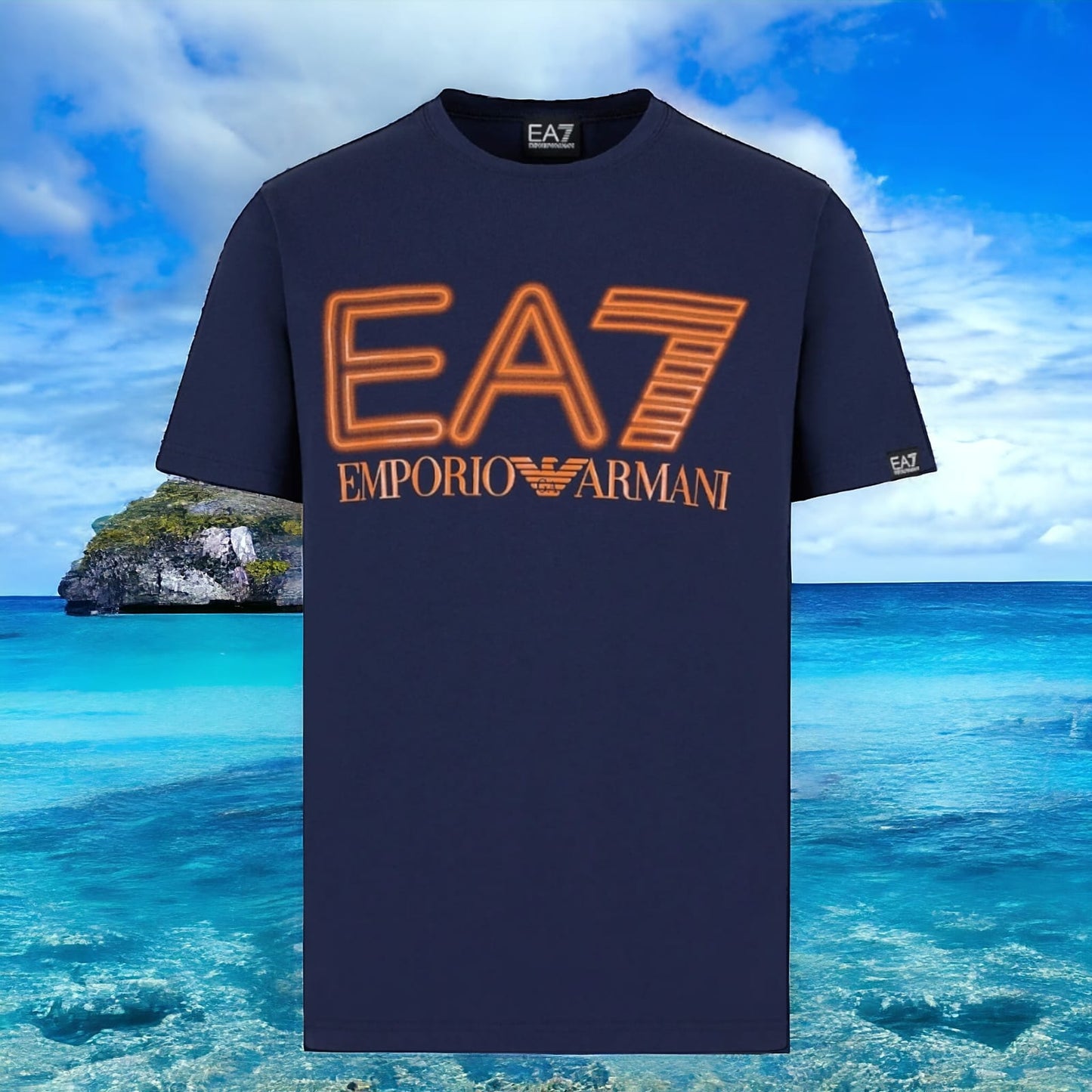 T-shirt EA7 a maniche corte Logo Series in cotone stretch PT37