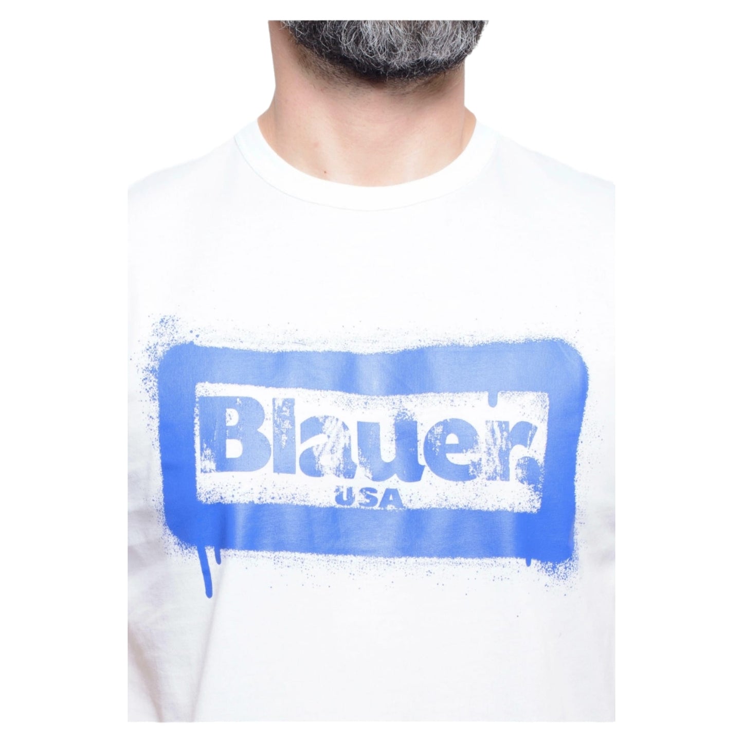 T-Shirt Blauer Stampa Graffiti 2147
