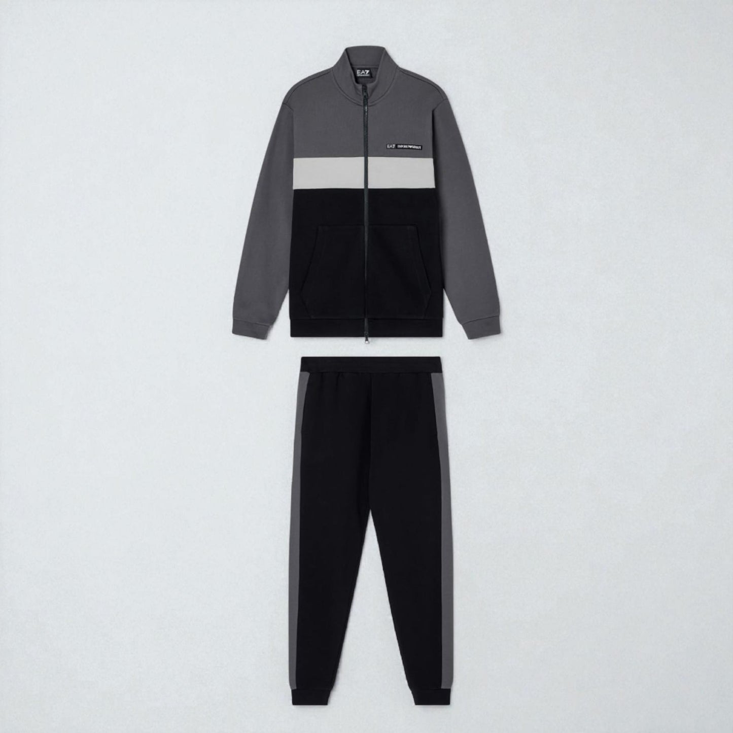 Tuta EA7 Emporio Armani Athletic Colour Block in misto cotone organico ASV 7M000941